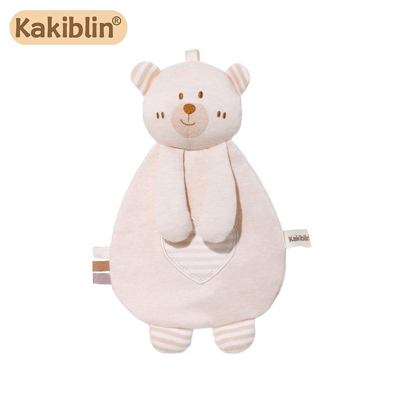 Organic Cotton Baby Comfort Blanket with Crinkle Toy
