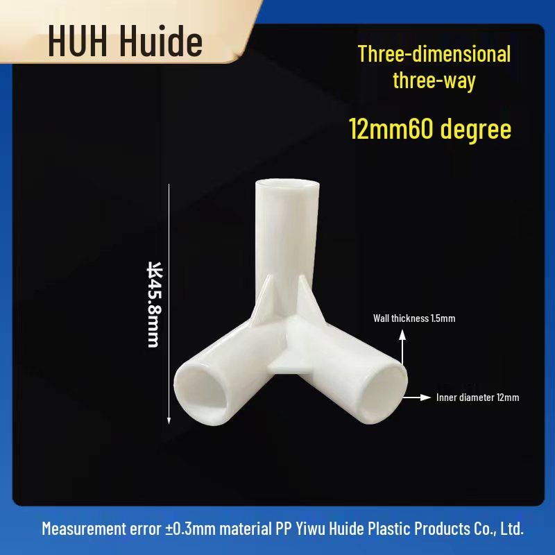 Three-Dimensional Plastic Right Angle Joint Connector for Tent and Studio Accessories