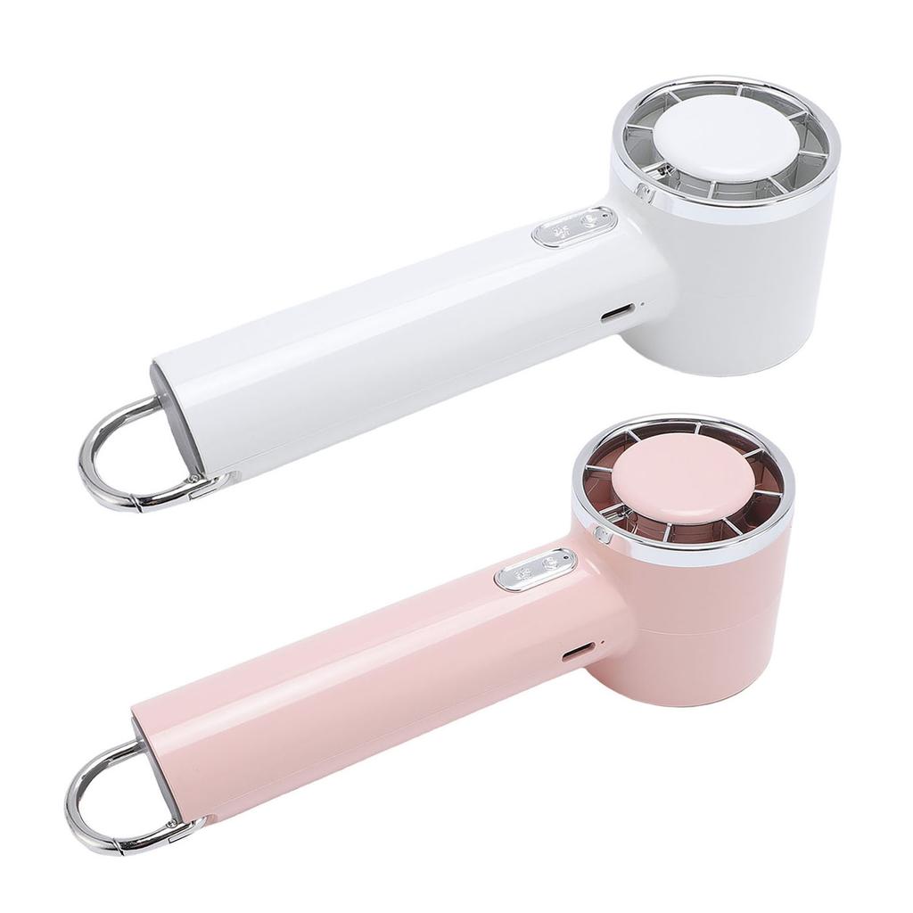 Handventilator Tragbar 5 Geschwindigkeiten Starker Wind 1200mAh Leistungsstarker Tischventilator mit Aufhängeschnalle für Outdoor
