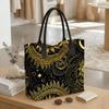  Boho Sun Moon Print Tote Bag Large Capacity Casual Shoulder Handbag for Daily Use