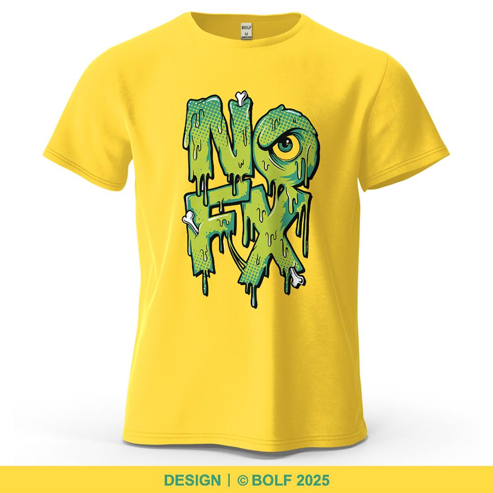 NO FX Extravagantes Bedrucktes Herren-T-Shirt 100% Baumwolle Oversized Kreative Grafik-T-Shirts für Damen Oberteile Tee
