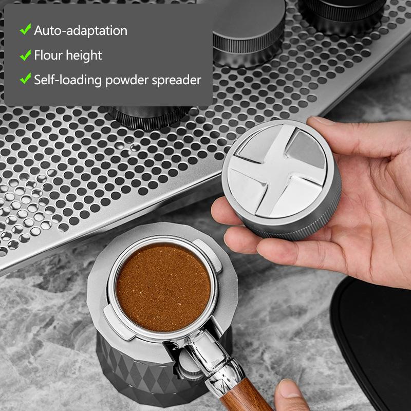 Leeseph Stainless Steel Coffee Distributor 51/53/58MM Espresso Distributor Base Four Pulp Type Gravity Sensor Coffee Accessories