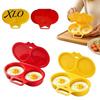 Microwave Egg Cooker Dual Cavity Poacher with Lid & Handle, Quick-Heat Steamer Durable Kitchen Essential for 2 Eggs, Oil-Free Cooking Tool, Food-Grade