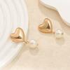 ins style trend high-end niche design earrings love pearl women's stud earrings