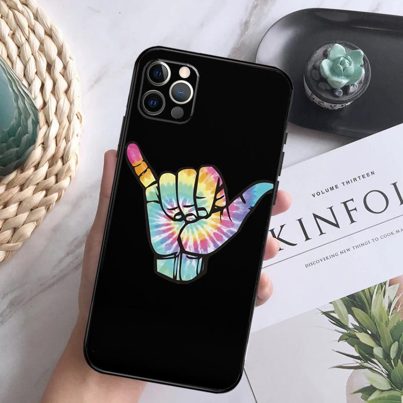 Surfer Surf Hang Loose Shaka Hülle Für iPhone 15 11 12 13 14 Pro Max XS XR X 7 8 Plus 12 13 Mini 16 Pro Max Weiche Hülle