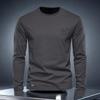 Långärmad T-shirt Tröja Herr Ny Rund Hals Broderad Lös Stor Storlek Vardaglig Mångsidig Topp