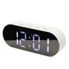 Digital Alarm Clock with LED Display Mirror Electronic Desk Clock USB Power and Battery Operated for Home and Travel