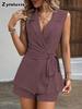 New Women's Summer Blazer Vest Wide Leg Pants Set