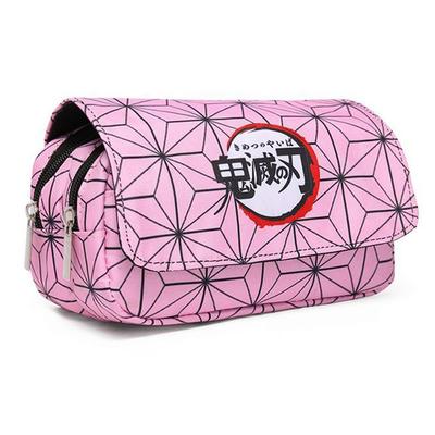 Pencil Case Large Capacity Cartoon Anime Pencil Case Double Layer Canvas Pencil Bag Gift for Girls