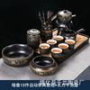 Home Tea Set: Anti-Scald Teapot, Ceramic Gongfu Cups, Stone Mill Semi-Automatic Brewer
