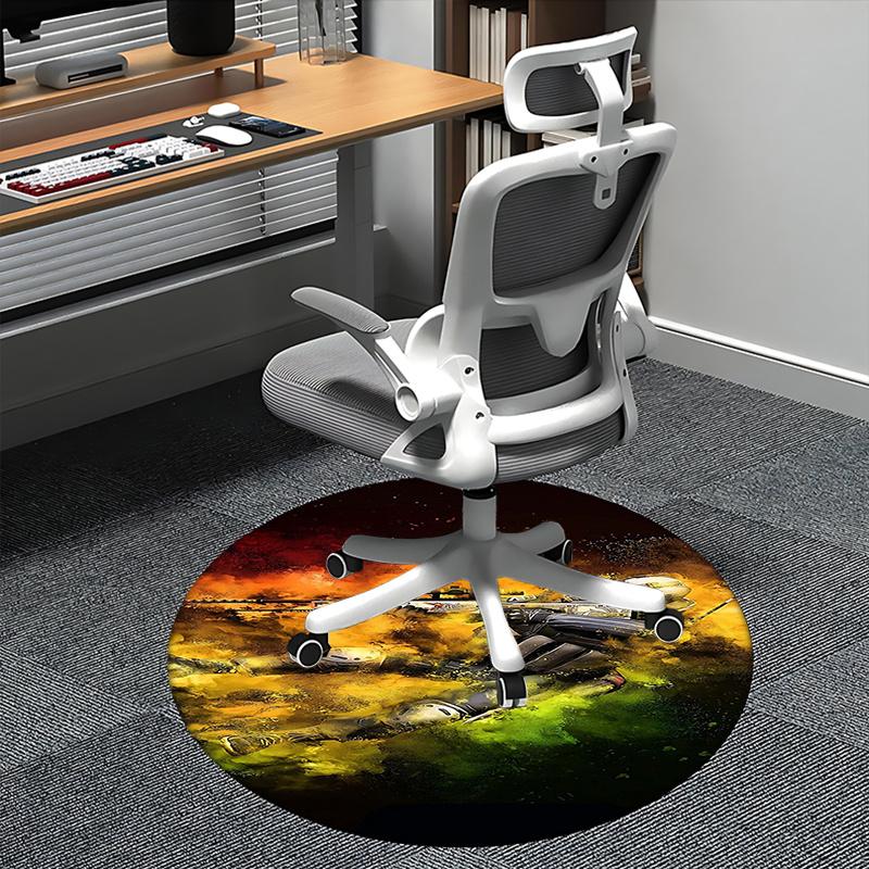 

CS:GO Chair mat Round Rug Office carpet, Non slip, Suitable for Living Rooms, Bedrooms Decor 1205560a 80cm by 80cm
