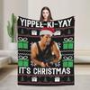 John McClane Christmas Die Hard Blanket Yippee Ki Yay Flannel Novelty Warm Throw Blankets for Bedspread Decoration Office