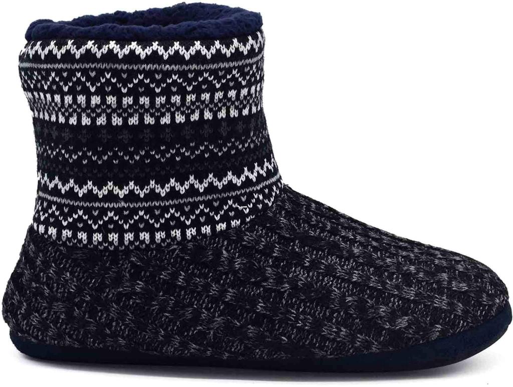 [COFACE] Men's Room Shoes Slippers, Large Sizes, Boa Boots, Winter, Warm, Cold Protection, Quiet, Washable, 14 Colors, 24.0~31.0 cm, AR5892 - Black/Wh
