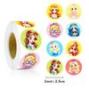 500 Pieces/roll Cartoon Princess Sticker Roll Sticker New Product Water Cup Notebook Decoration Sticker Seal