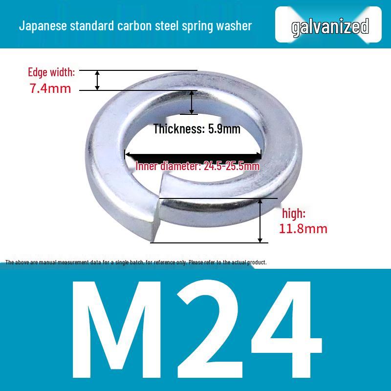 Stainless Steel & Blackened Carbon Steel Spring Washers (M1.6-M42) Elastic Open Washers