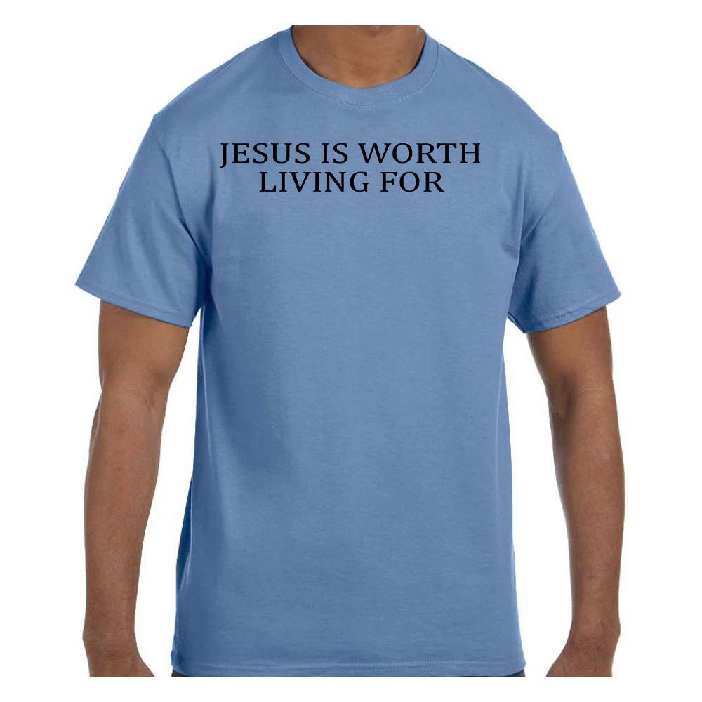 

Christian Religious Faith Jesus T shirt Jesus Is Worth Living For S
