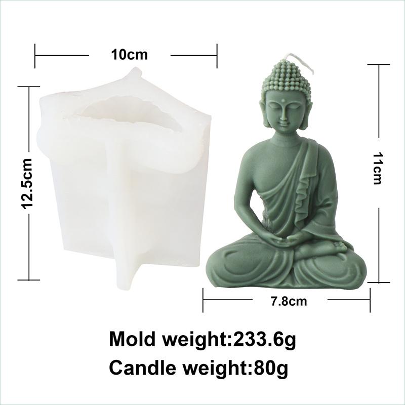 3D Multiform Buddha Silicone Candle Mold Amitabha Buddha Gypsum Mold Handmade Soap Incense Mold Religion Home Crafts Ornaments