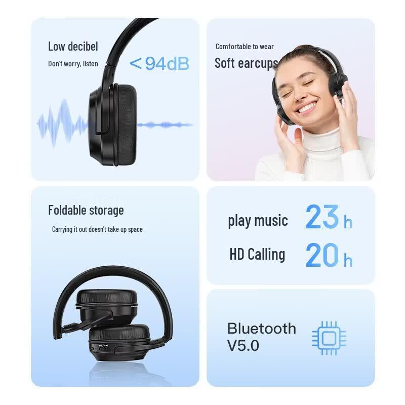 Newmine TB106 Over-Ear Bluetooth Headphones