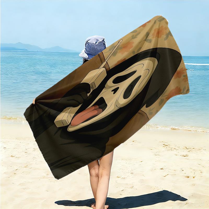 1Pc Crystal Skull Reflection Beach Towel Microfiber Beach Towel Thin Absorbent For Beach Swimming Yoga Bath Sports 0917129