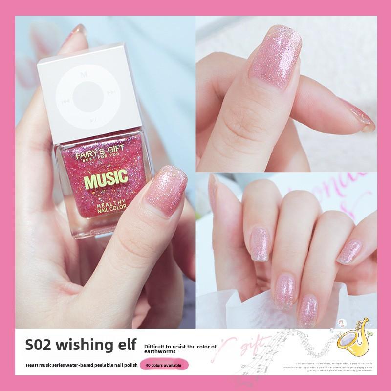 New Water-based Nail Polish, No-bake, Long-lasting, Fast-drying Peelable Nail Polish, Odorless, Transparent and White Nail Polish