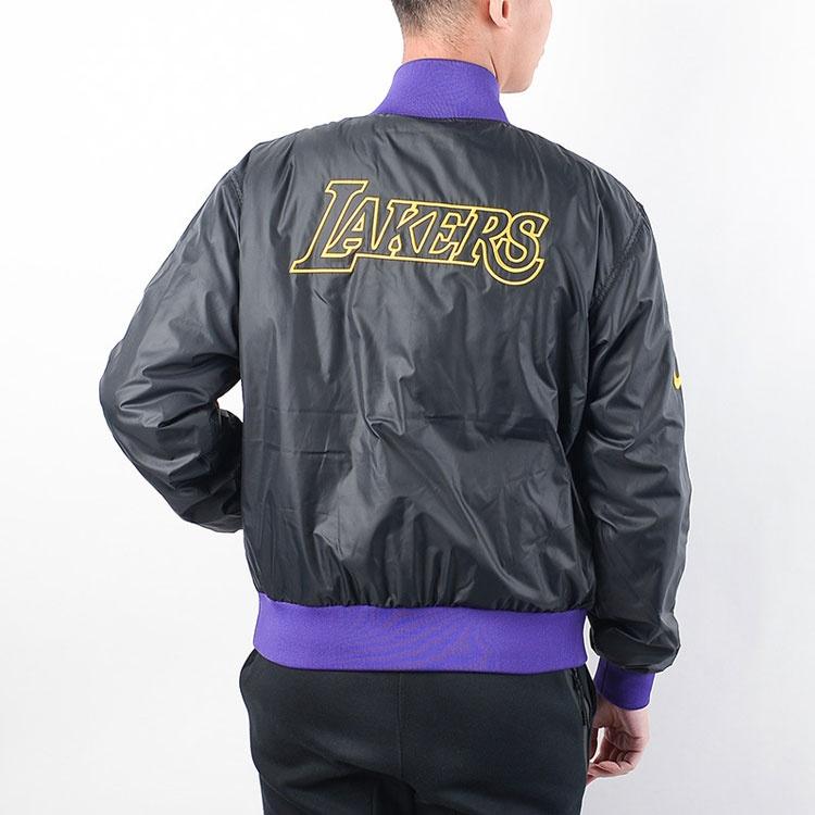 Nike NBA Los Angeles Lakers Basketball Sports Logo Jacket Purple Men's DB4787-010
