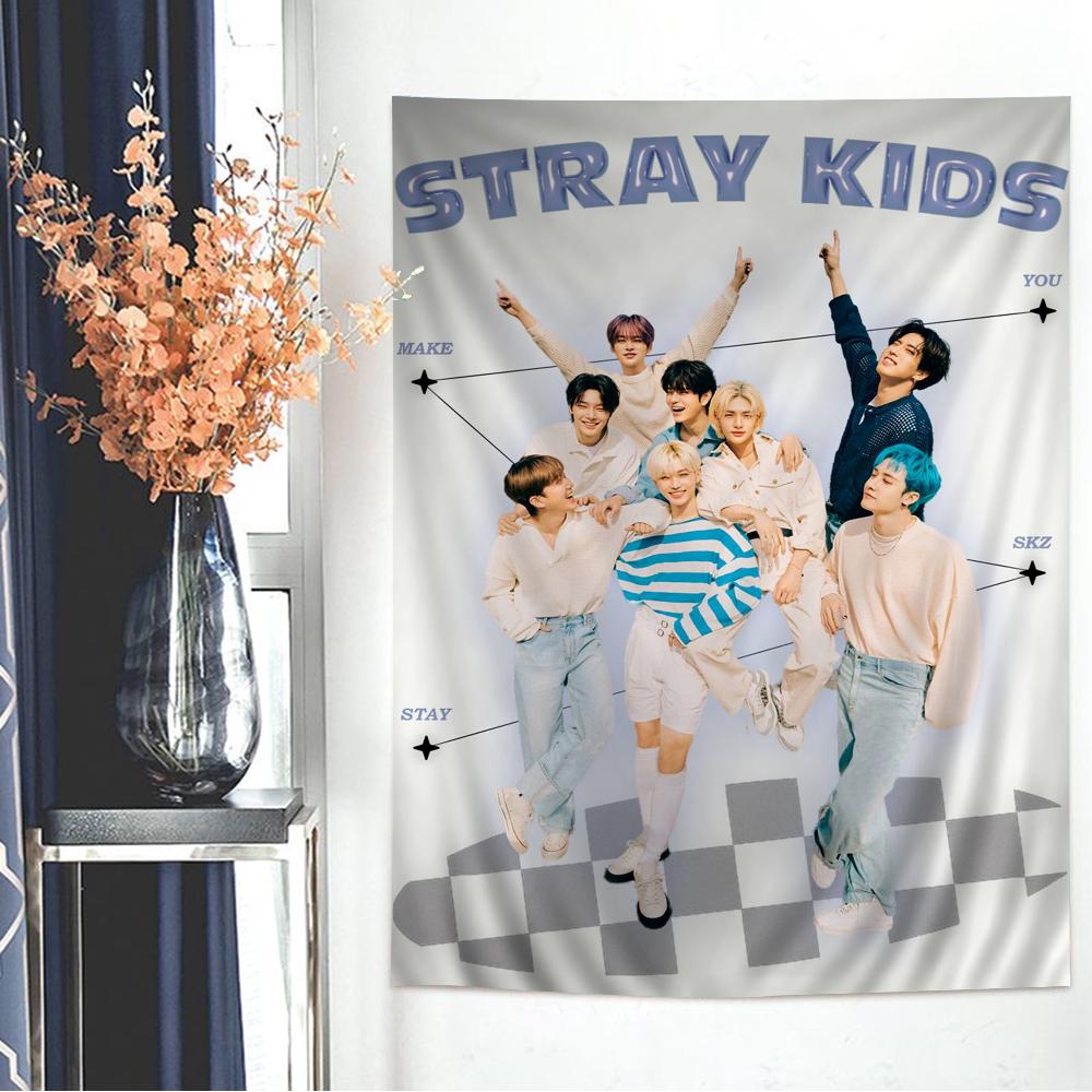 

Kpop S-Strays-Kids Аніме Гобелен Хіппі Квіткові Настінні Килими Декор для Гуртожитку Дешевий Хіппі Настінний Декор 50x70cm