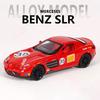 Modellino Auto in Lega Mercedes-Benz SLR 1/24 Suono e Luci Pull Back Giocattolo per Bambini Collezionabili Regalo di Compleanno