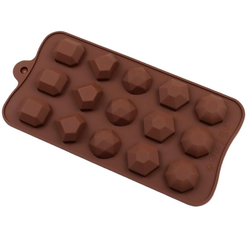 Silicone Mold For Chocolate Diamond Shape Candy Butter Mould Geometric Ice Cube Tray Half Ball Jelly Cookies Kitchen Baking Tool