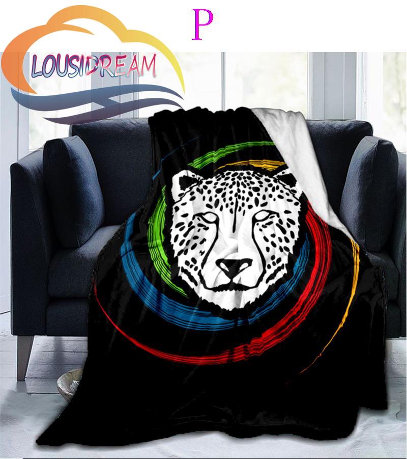 Animal Forest Cheetah Leopard Fluffy Blanket Flannel Warmth Soft Plush Sofa Bed Throw Blanket  Plush Throw Blanket