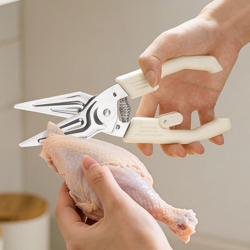 Stainless Steel Kitchen Scissors Powerful Chicken Bone Scissors Seafood Fish Scissors Cooking Tools