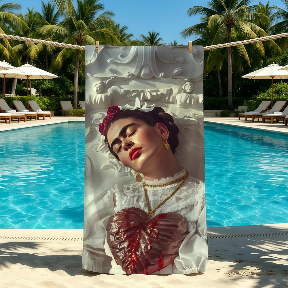 Painter F-Frida K-Kahlo-ES Art Towel For Outdoor Camping Beach Towel Super Absorbent Quick-Drying Summer Towel