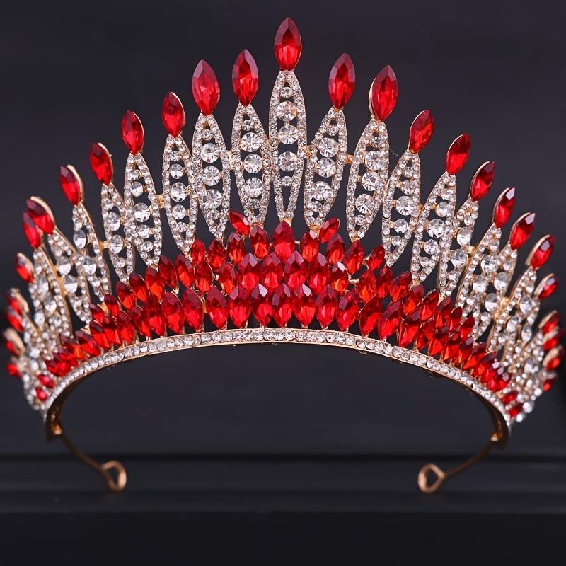 Baroque Crystal Tiaras and Crowns Rhinestone Prom Diadem Headband Women Bridal Wedding Hair Accessories Jewelry Crown Tiara Gift