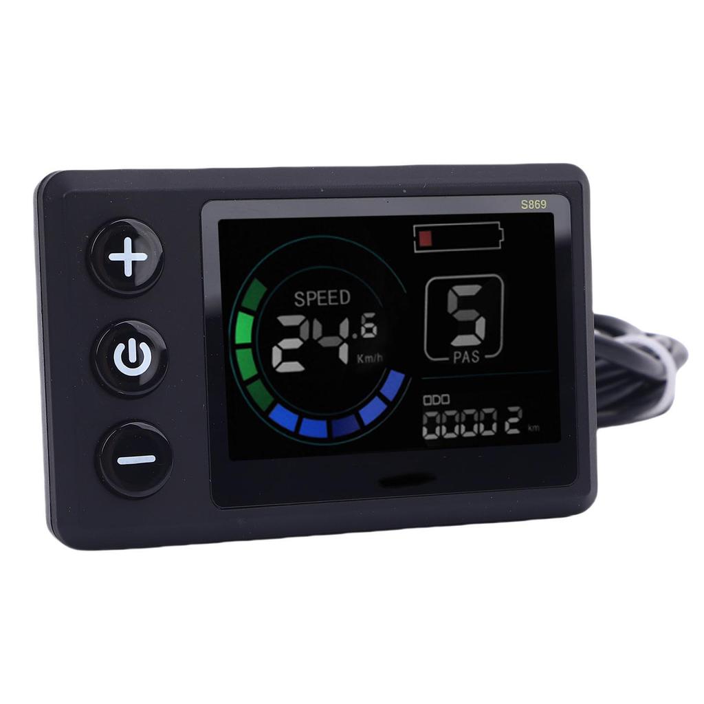 Electric LCD Display Meter S869 DC 24V 36V 48V LCD Display Screen Control Panel with SM Plug for Electric Bike Scooter