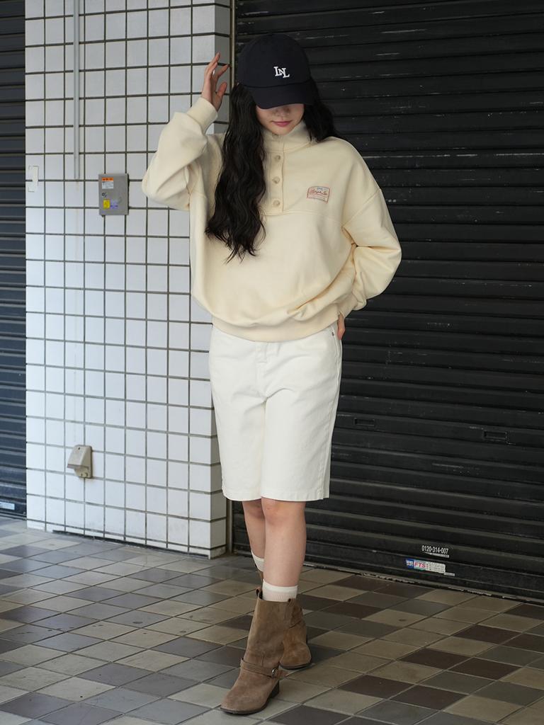 Laengaenlu Oort Cotton Half Pants_Ivory