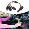 12V-24V Car Cigarettes Lighter Splitter Adapter Cable Cord with Power Switching Button 1 Male To 2/4/3 Female Socket