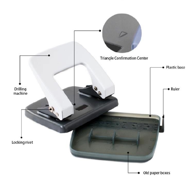 Mini 2 Hole Puncher 2 Hole Binding Machine Easy Paper Puncher Organization Punch Machine for Office School and Home Use