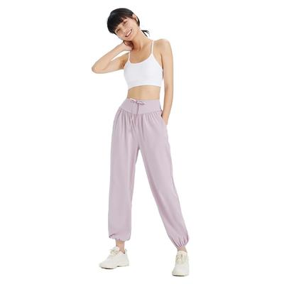 Yomoment Calça Jogger Yoga Yoga Folgada Fácil Rash Lavanda Claro, Verão, Absorção de Umidade, Secagem Rápida, Calças, Roupa Esportiva, Pilates, Vestuário,