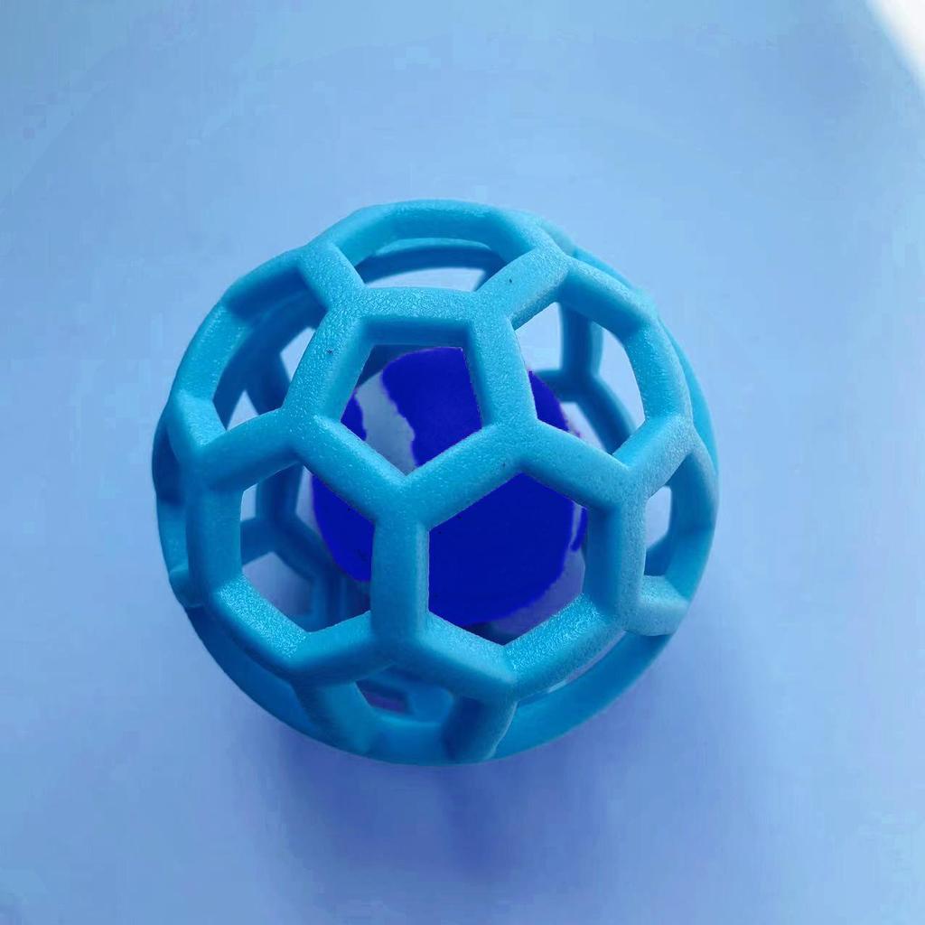 TPR Gumový dutý míček hračka pro mazlíčky s vánočním zvonkem pro štěňata a kočky