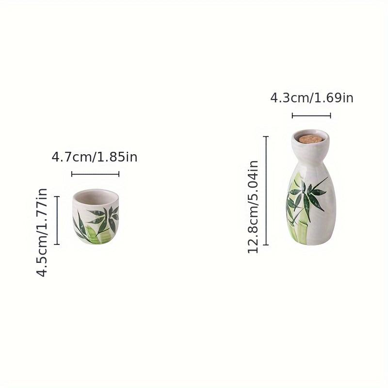 Set de Vino Transparente Estilo Japonés Copas de Vino de Cerámica Botellas de Vino Para Restaurante Vino Caliente o Frío Set de Regalo de Alta Gama