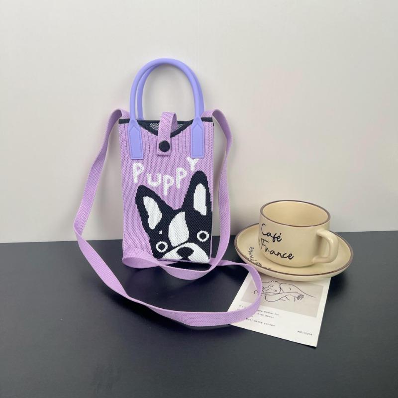 Ns Mobile Phone Bag Cartoon Cute Niche Design Knitted Bag Versatile Messenger Shoulder Bag Change Bag Cute Style