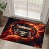 Guns N’ Roses Design Crystal Velvet Carpet Cozy Non?Slip Printed Rug For Bedroom Living Room Entrance