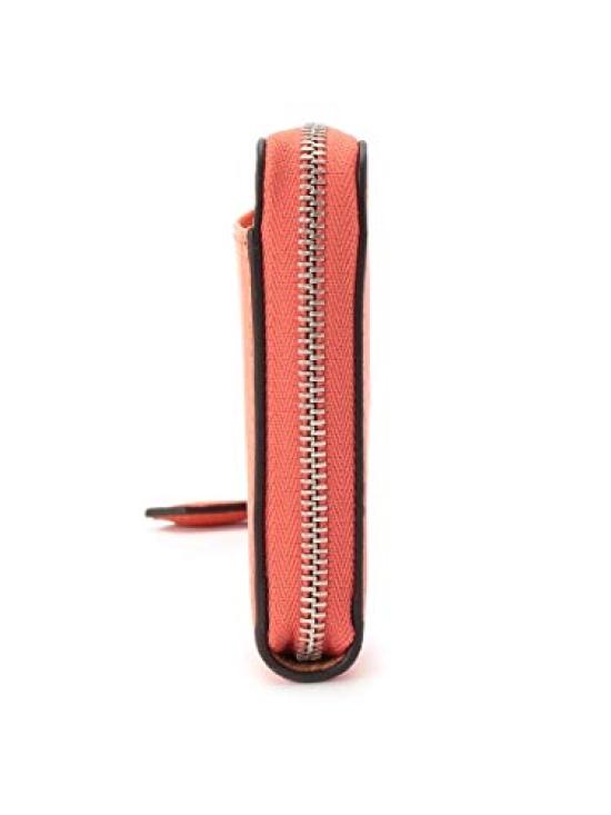 Wallet Mini Mesh Leather Round Zipper Long Wallet 07001521 Navy 00 [Takeokikuchi] [Soft & Natural] Men's (593)