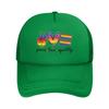 LGBT Rainbow Gay Pride Trucker Cap Unisex HipHop  Mesh Baseball Caps Polyester Adjustable Golf Hats