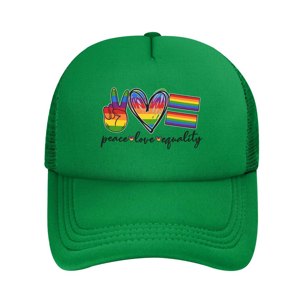 LGBT Rainbow Gay Pride Trucker Cap Unisex HipHop Mesh Baseball Caps Polyester Adjustable Golf Hats