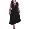 Spring French Light Luxury Slimming Lace Chiffon Dress Plus Size Fashion for Women