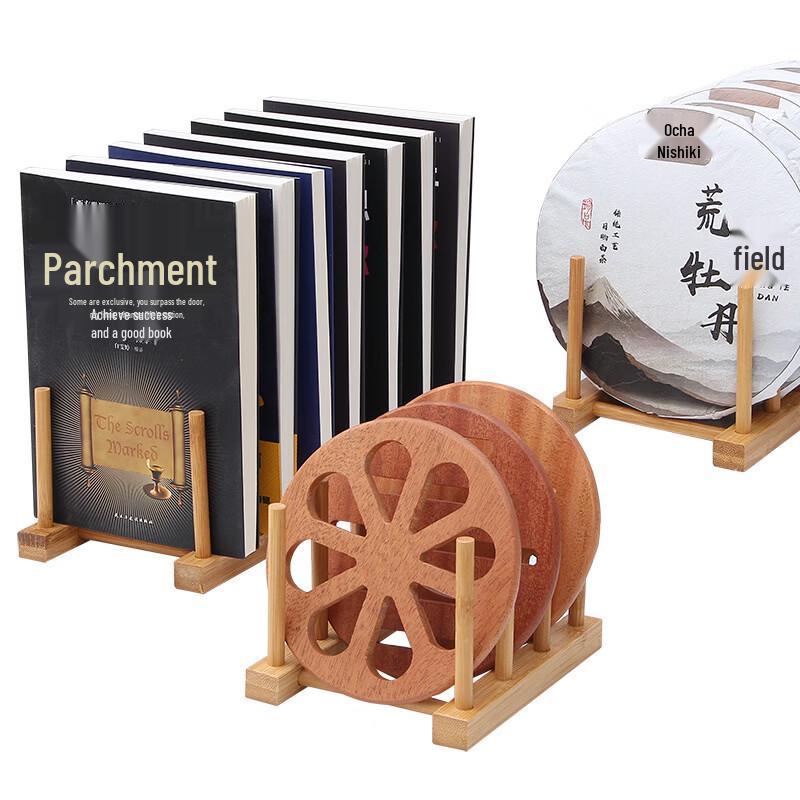 Bamboo Dish Drying Rack with Cup Holder