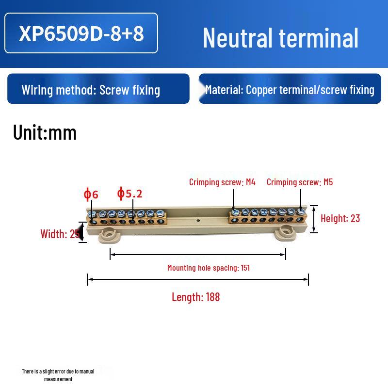 Meilan Zinc-Plated Ground and Terminal Block Screw, Blue/White Copper XP6509D
