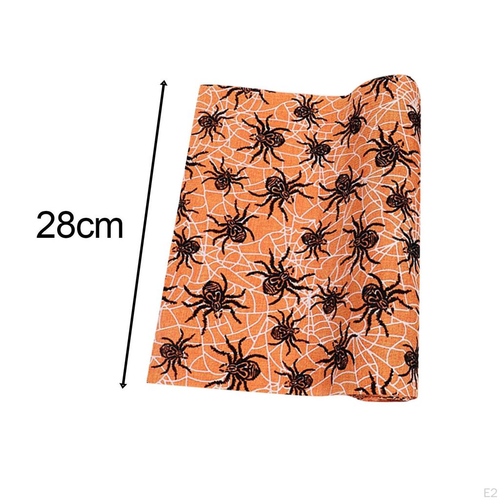 Halloween Table Runner Spider Web Tablecloth Durable Desktop Fall Cloth Dining Cover for