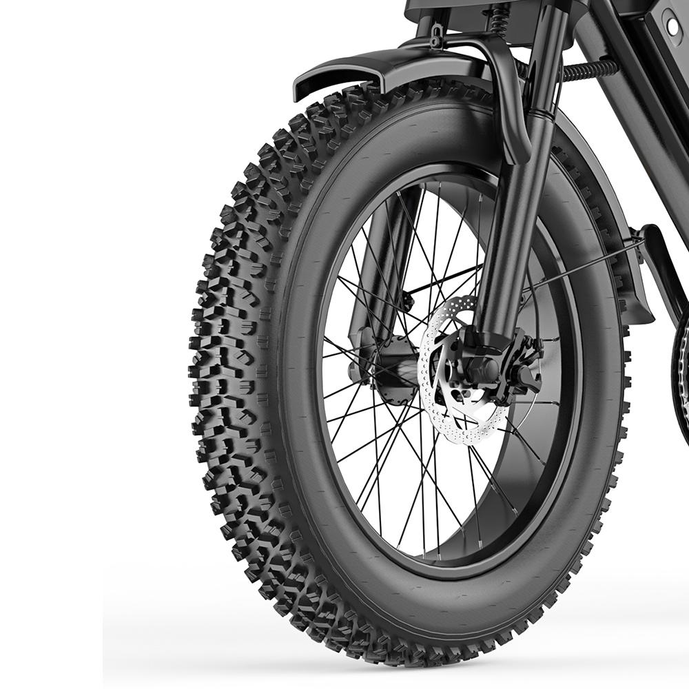 HEADEER BK20 Bicicleta Elétrica para Adultos Bateria 48V20AH Motor 750W Bicicleta Elétrica Carga 150KG Autonomia 80KM Pneus Largos 20 Polegadas E-Mountain Bike para Off-Road