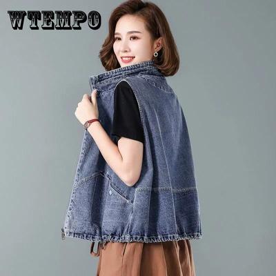 Plus Size Denim Vest Sleeveless Spring Summer and Autumn Women Jacket Vest Ladies Tops Cowboy Vest